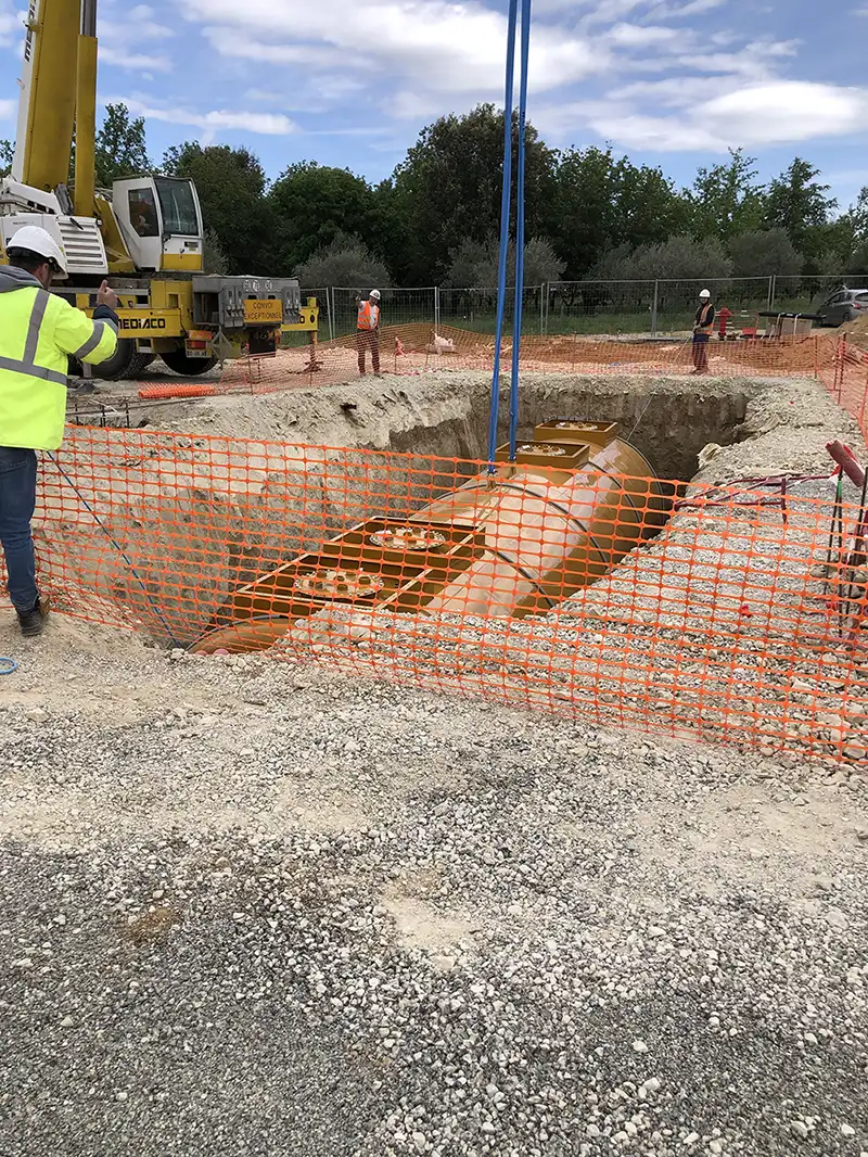 TP Bellegarde - Genie civile - Stabilisation talus avec pierres calcaires
